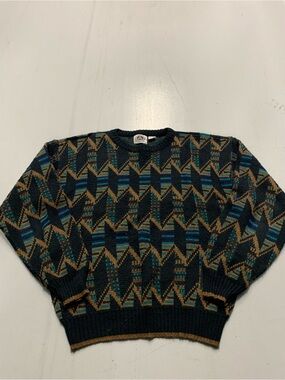 Vintage Brittany Bay Patterned Knit Sweater